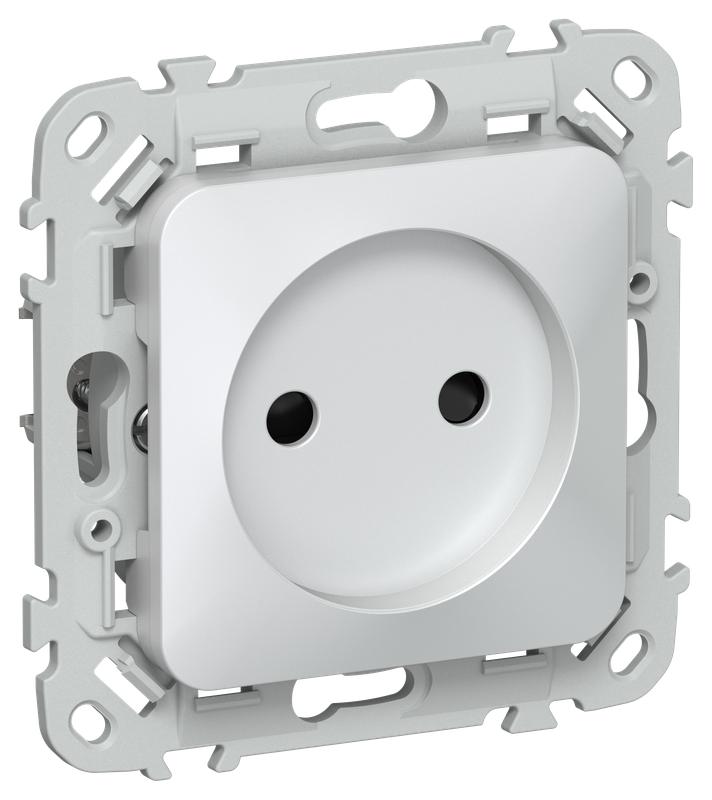 Розетка СП FLITE РСш01-1-ФлЖ 10А без заземл. с защ. шторками безвинтовое крепление механизм жемчуж. IEK FI-R13-10-1-K36