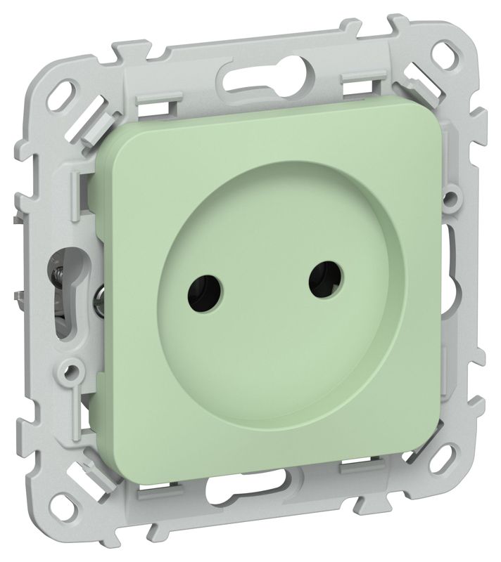 Розетка СП FLITE РС01-0-ФлФ 10А без заземл. без защ. шторок механизм фисташк. IEK FI-R10-10-K93