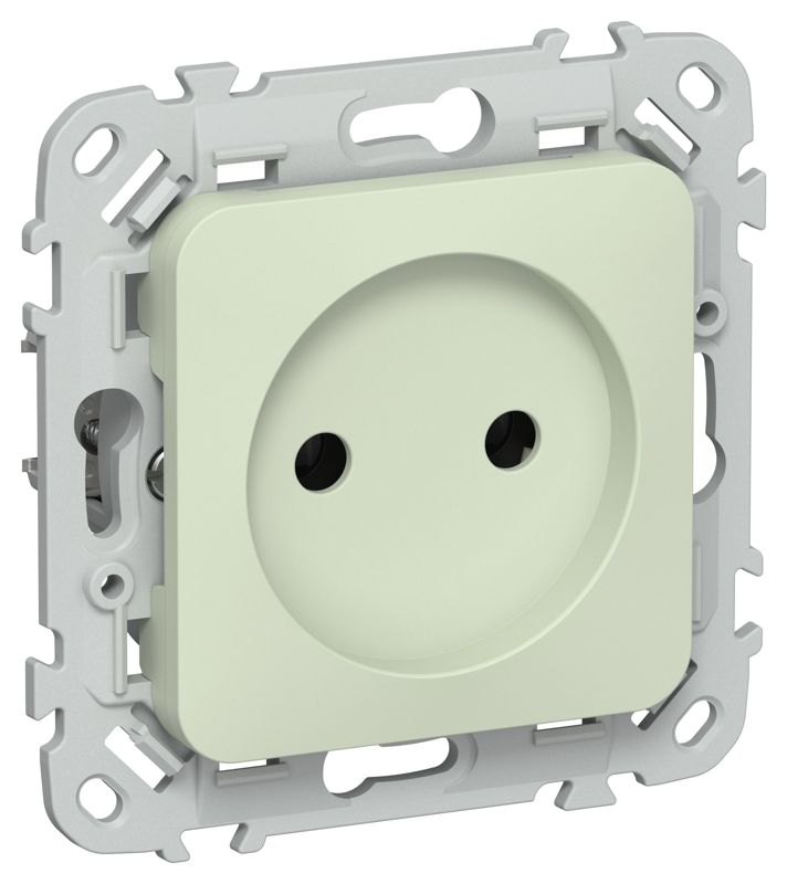 Розетка СП FLITE РС01-1-ФлП 10А без заземл. без защ. шторок безвинтовое крепление механизм панг IEK FI-R10-10-1-K92