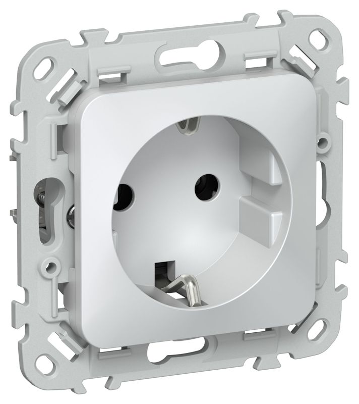Розетка СП FLITE РС11-0-ФлЖ 16А с заземл. без защ. шторок механизм жемчуж. IEK FI-R11-16-K36