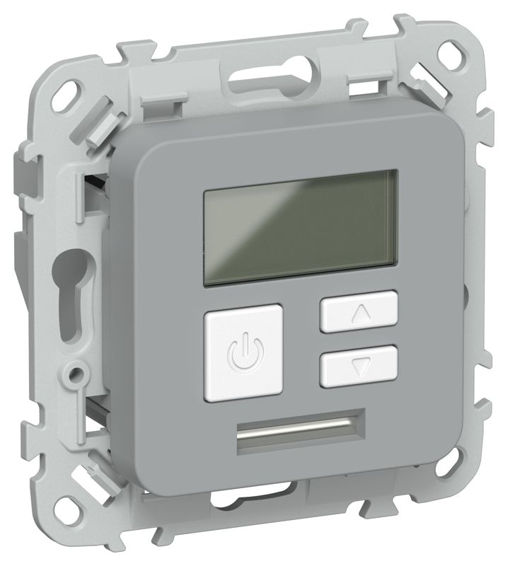 Термостат электронный СП FLITE Т-ФлС 16А с дисплеем механизм сер. IEK FI-RT11-K03