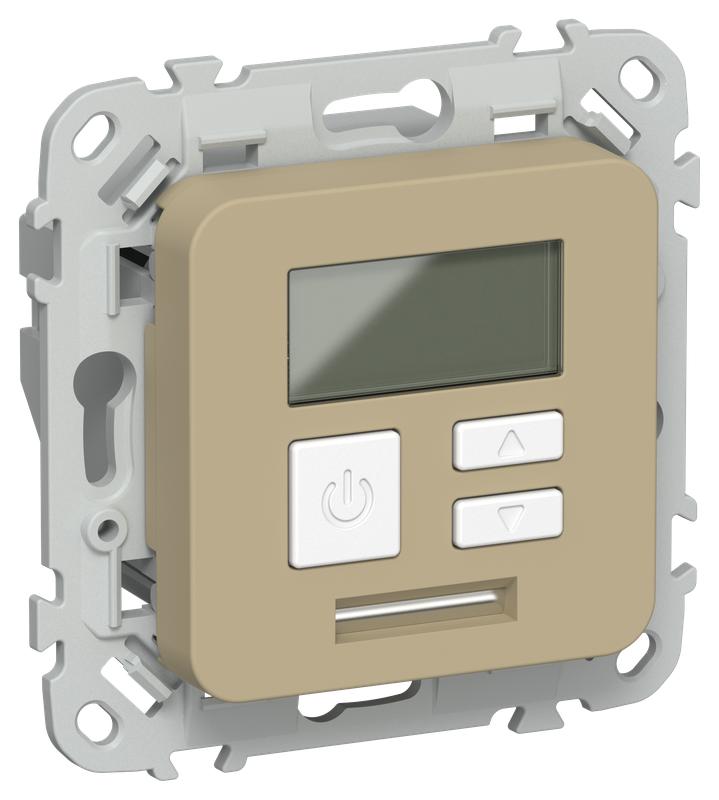 Термостат электронный СП FLITE Т-ФлХ 16А с дисплеем механизм хаки IEK FI-RT11-K59