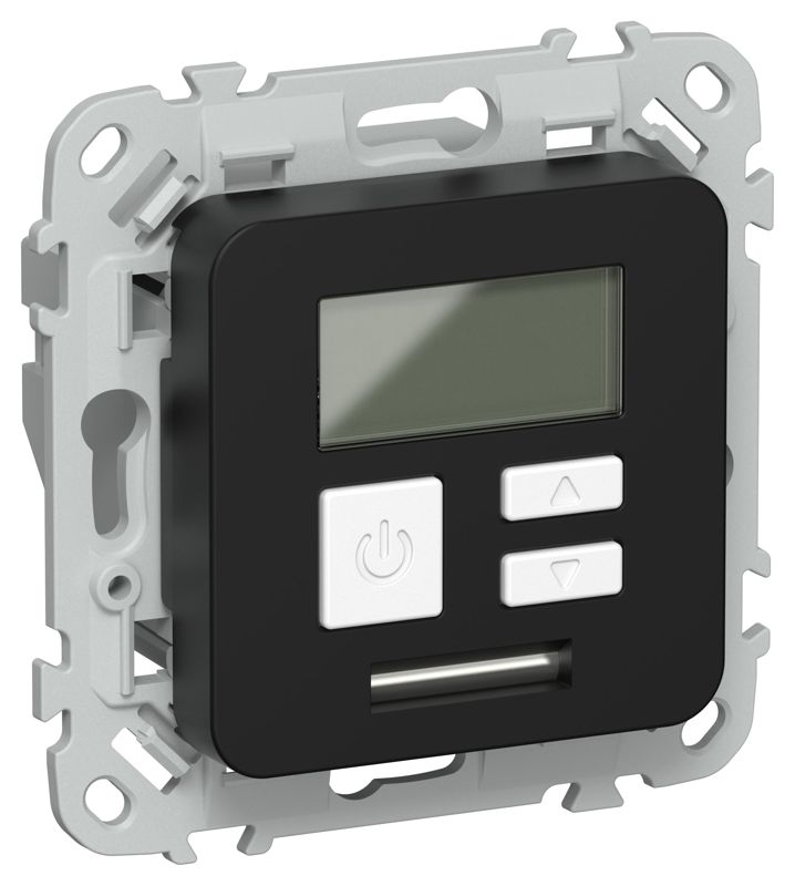 Термостат электронный СП FLITE Т-ФлЧ 16А с дисплеем механизм черн. IEK FI-RT11-K02