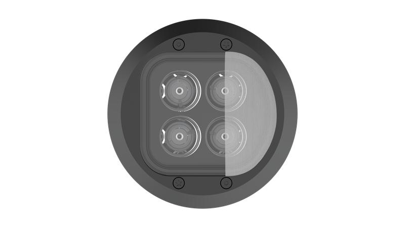 Светильник светодиодный AGR2 01 R 12W 15X35D B D100 BK 100х95мм 12Вт IP67 голуб. свет архитектурный черн. Русский Свет 29210124989