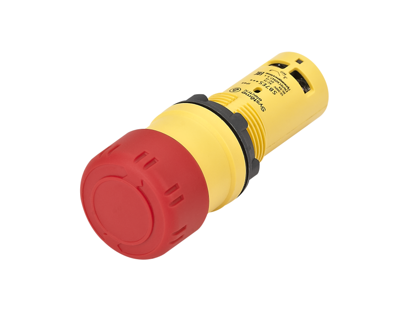 Кнопка аварийного останова SB7 моноблочная 22мм d30 повернуть для возвр. пластик 1НО+1НЗ красн. SE SB7ES445P