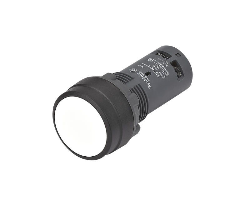 Кнопка моноблочная SB7 22мм с фиксацией пластик 1НО IP65 бел. SE SB7NH11