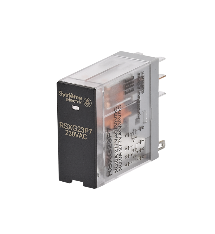 Реле 8А 2перекл. 230В AC LED SE RSXG23P7