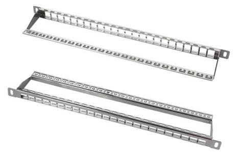 Патч-панель модульная высокой плотности для Keystone Jack 19дюйм под 24 модуля STP 0.5U SUPRLAN 10-0415