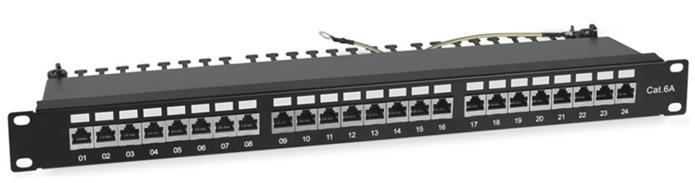Патч-панель 19дюйм24хRJ-45 STP cat.6a 1U SUPRLAN 10-0452