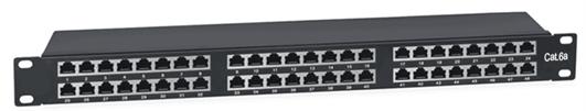 Патч-панель высокой плотности 19дюйм48хRJ-45 STP cat.6a 1U SUPRLAN 10-0454