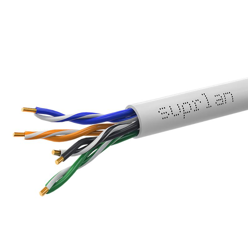Кабель витая пара UTP кат.5E 4х2х0.64 Cu нг(А)-HF In. Long Ethernet 500м (RUS) (м) SUPRLAN 01-0359-1