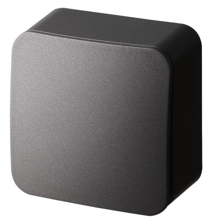 Переключатель проходной 1-кл. ОП 10А IP20 антрацит Jasmart FS3012B