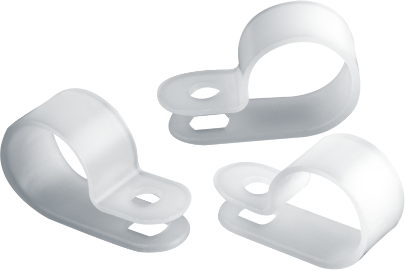 Скоба под винт 20мм NCС-20-100-WH нейлон. бел. (уп.100шт) Navigator 95720