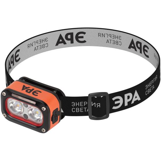 Фонарь светодиодный налобный GA-812 Orange аккумуляторный 3+3Вт сенсорное управление 5 режимов USB type-C Эра Б0069575