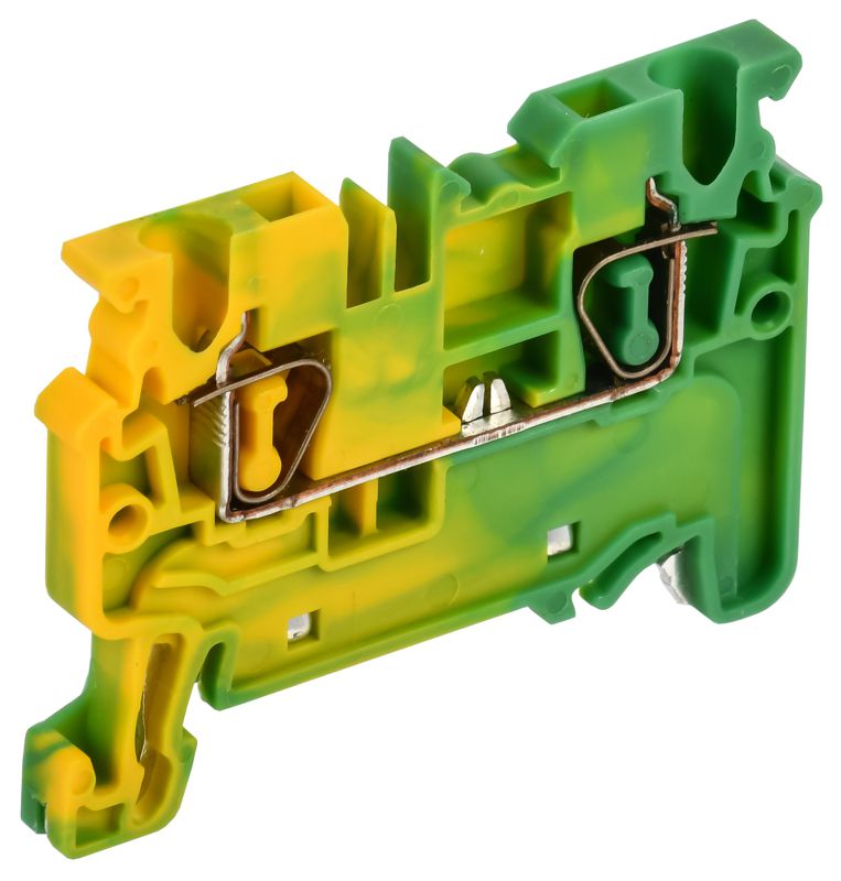 Клемма пружинная проходная заземляющая CX2.5 PE 2.5кв.мм ARMAFIX IEK AF-CT41-00-K52-002