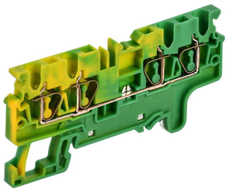 Клемма пружинная заземляющая CX2.5-4 PE 2.5кв.мм четырехконтактная ARMAFIX IEK AF-CT41-00-4-K52-002