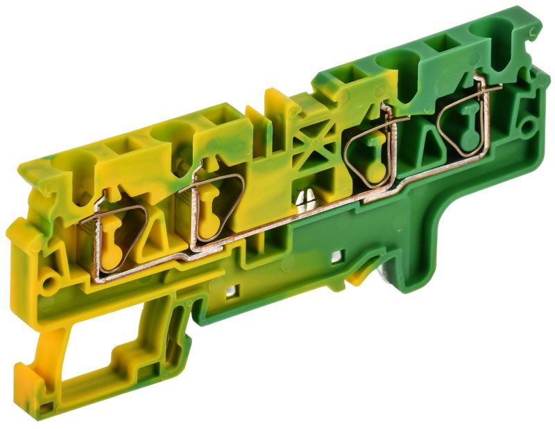 Клемма пружинная заземляющая CX4-4 PE 4кв.мм четырехконтактная ARMAFIX IEK AF-CT41-00-4-K52-004