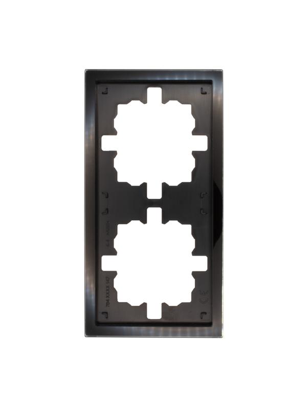 Рамка 2-м ZIMA универс. акрил. черн. LEZARD 704-5880-147