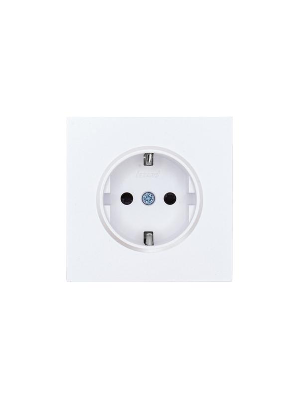 Розетка 1-м СП ZIMA 16А IP20 с заземл. защ. шторки ПБТ безвинтовой зажим/клемма механизм бел. искра матов. LEZARD 704-1488-124BQC