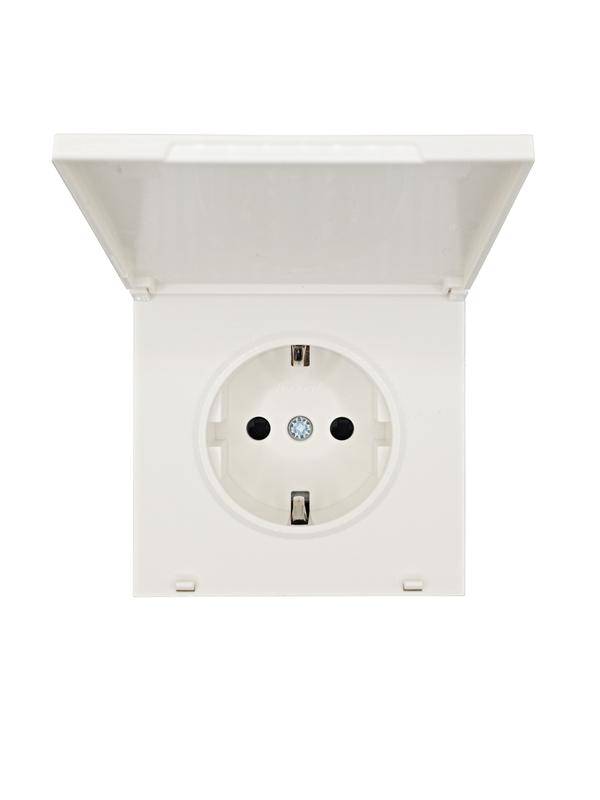 Розетка 1-м СП ZIMA 16А IP44 с заземл. с крышкой ПБТ безвинтовой зажим/клемма механизм сл. кость. LEZARD 704-9088-123BIPCHQC