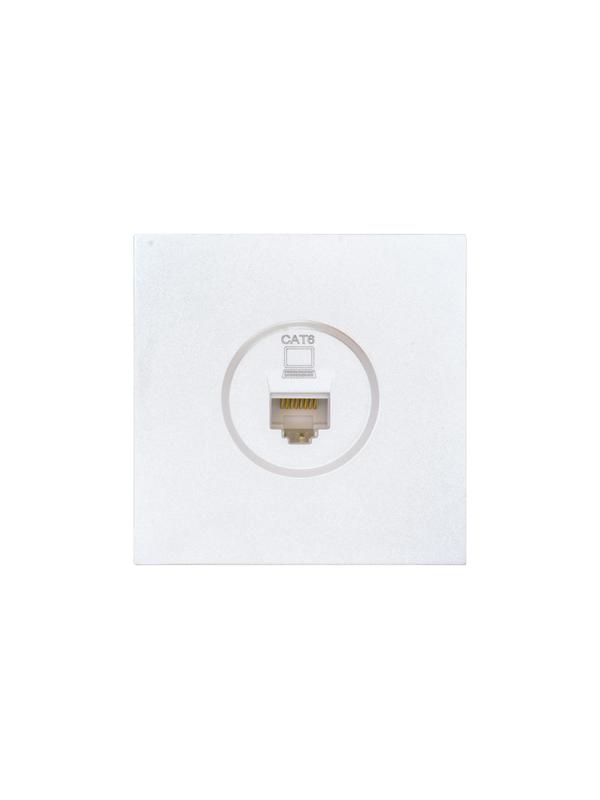 Розетка компьютерная 1-м СП ZIMA IP20 RJ45 кат.6 механизм бел. искра матов. LEZARD 704-1488-140