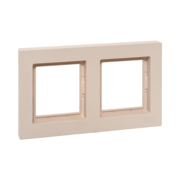 Рамка 2-м Эпика IP44 пластик крем. EKF UP1-FPI-02-44