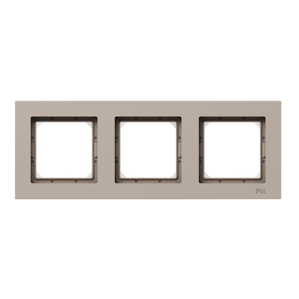 Рамка 3-м Эпика IP44 пластик крем. EKF UP1-FPI-03-44