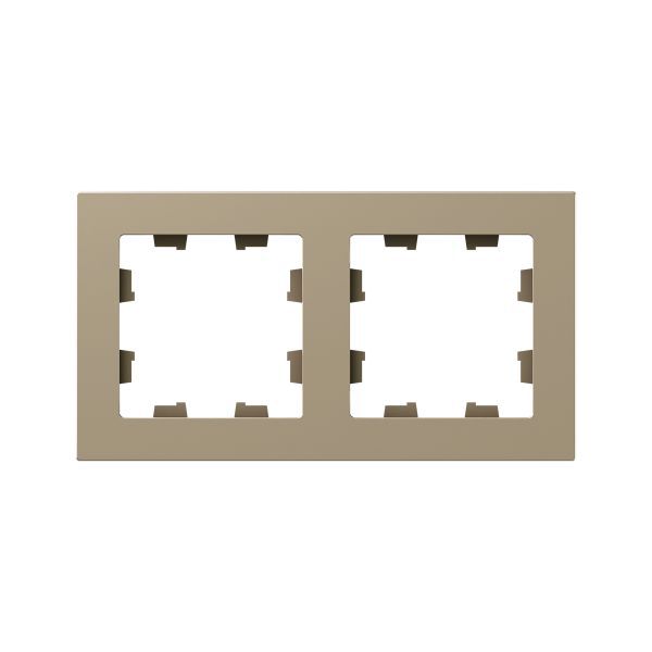 Рамка 2-м Эпика пластик шампань EKF UP1-FPC-02