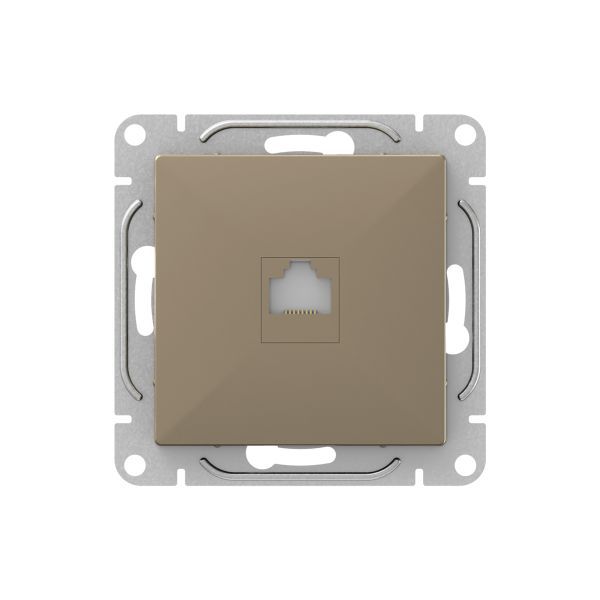 Розетка компьютерная СП Эпика RJ45 кат.5 механизм шампань EKF UP1-SOC-RJ45-5