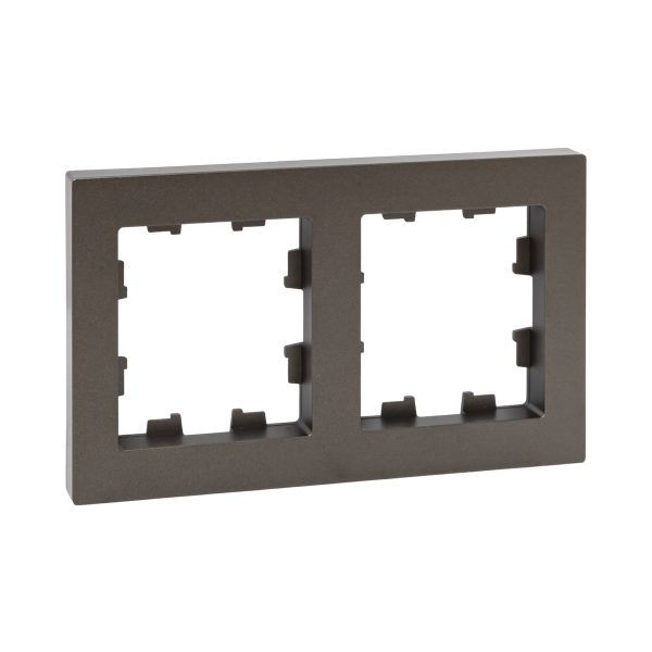 Рамка 2-м Эпика пластик мокко EKF UP1-FPM-02
