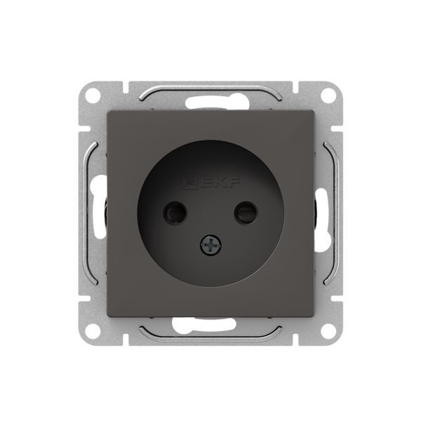 Розетка СП Эпика 16А без заземл. защ. шторки механизм мокко EKF UP1-SOM-101