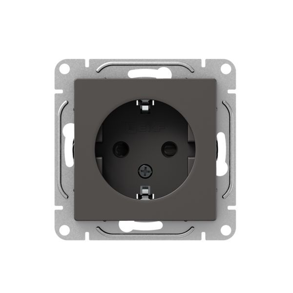 Розетка СП Эпика 16А с заземл. защ. шторки механизм мокко EKF UP1-SOM-111