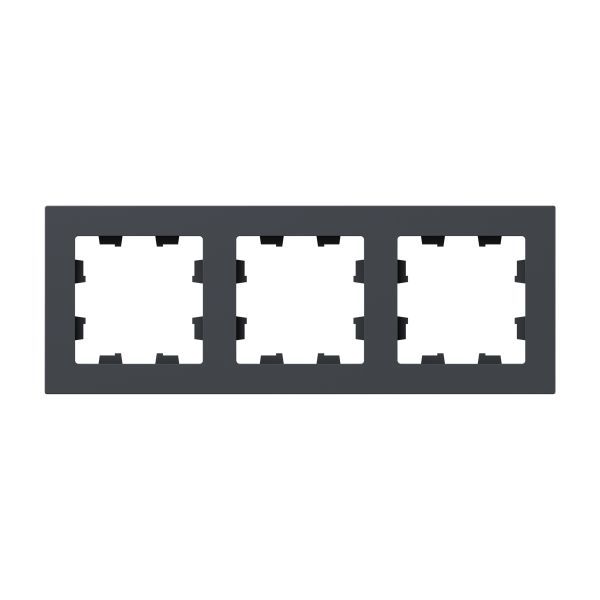 Рамка 3-м Эпика пластик графит EKF UP1-FPG-03