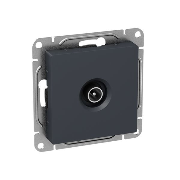 Розетка телевизионная TV 1-м СП Эпика механизм графит EKF UP1-SOG-TV-1
