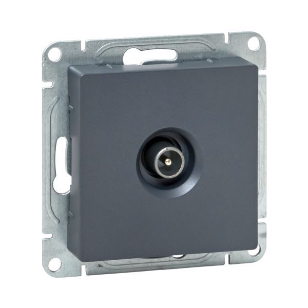 Розетка телевизионная оконечная TV СП Эпика графит EKF UP1-SOG-TV-3