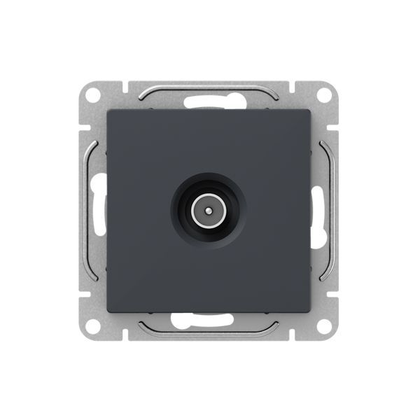Розетка телевизионная проходная TV СП Эпика механизм графит EKF UP1-SOG-TV-2