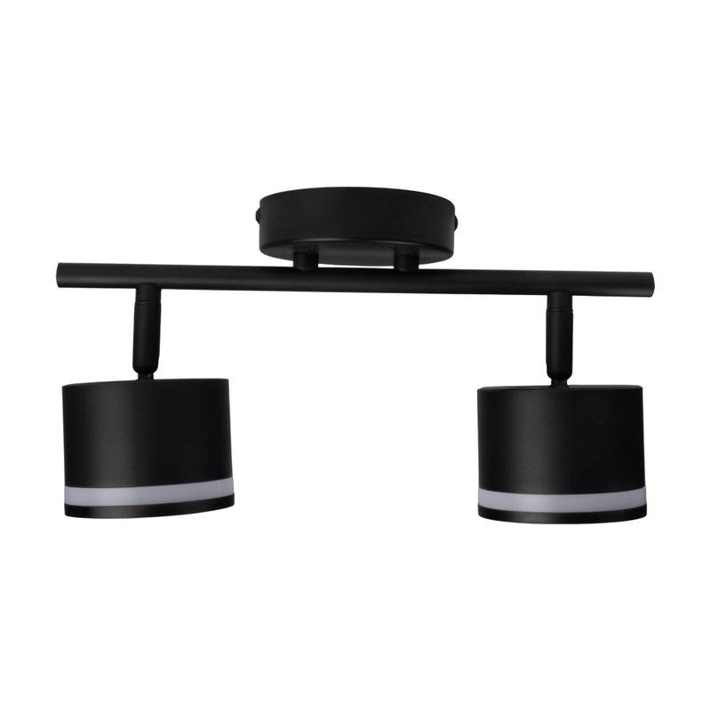 Светильник PCL-0702 max 20Вт (каждая лампа) 2xGX53 IP20 230В BL настен./потолочн. декор. под лампу JazzWay 5066809