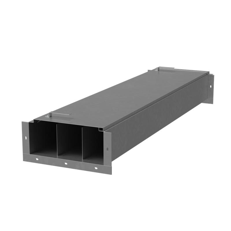 Короб кабельный блочный плоский трехканальный 500х200 L1000 сталь 1.5мм ККБ-3ПО-0.2/0.5-1 КМ LO67378