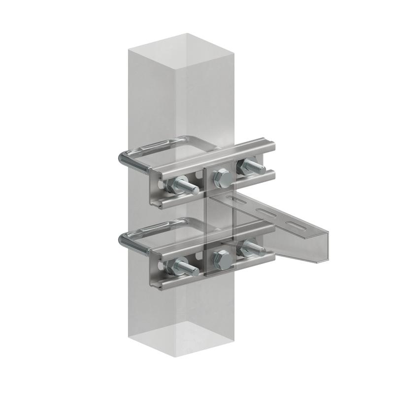 Комплект-страт крепления к опорам ограждения 80х80мм HD КМ LO67941