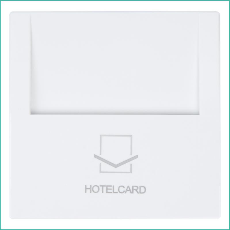 Выключатель карточный СП FD 10А IP20 250В отельный с накладкой механизм бел. глянцевый Jasmart FD6209W