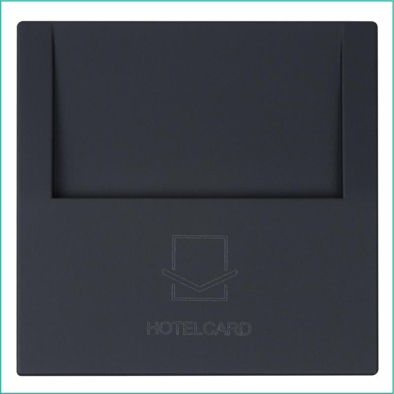 Выключатель карточный СП FD 10А IP20 250В отельный с накладкой механизм черн. матов. soft touch Jasmart FD6209PBM