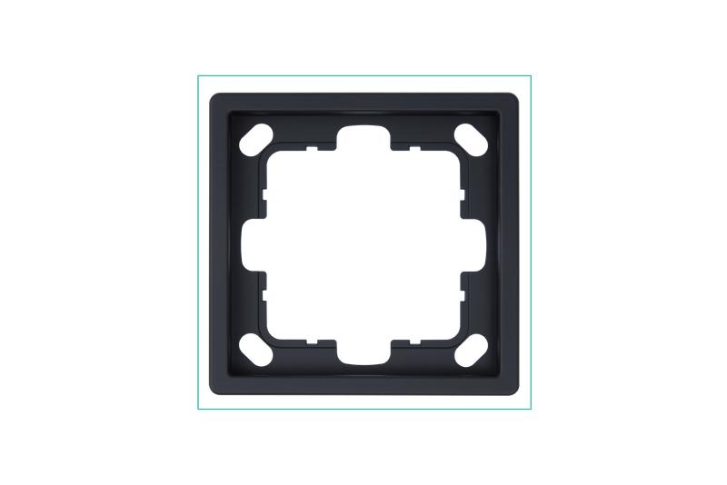 Рамка 1-м СП FD черн. матов. soft touch Jasmart FD1001PBM