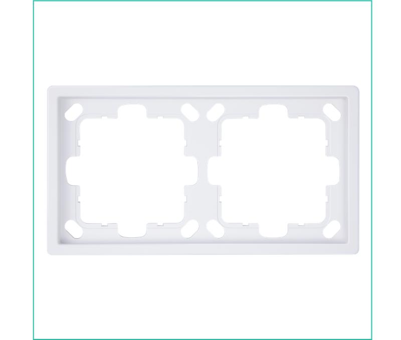 Рамка 2-м СП FD бел. глянцевый Jasmart FD1002W