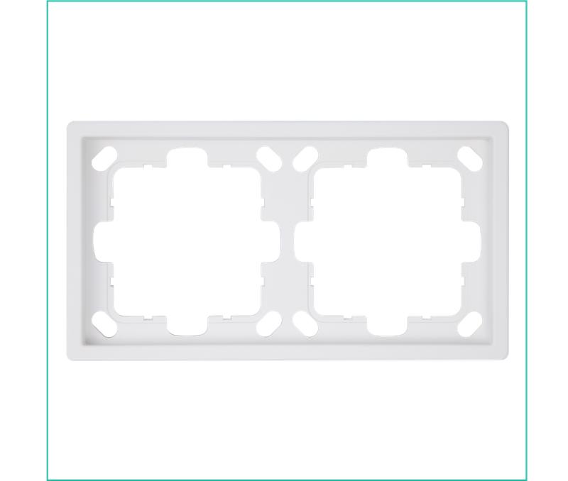 Рамка 2-м СП FD бел. матов. soft touch Jasmart FD1002PWM