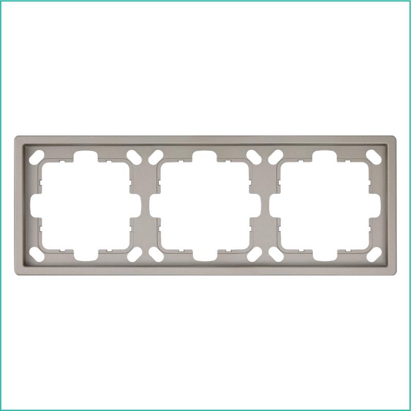Рамка 3-м СП FD бронза Jasmart FD1003BR
