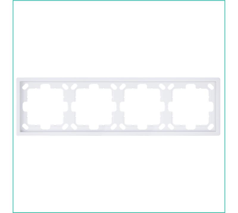 Рамка 4-м СП FD бел. глянцевый Jasmart FD1004W