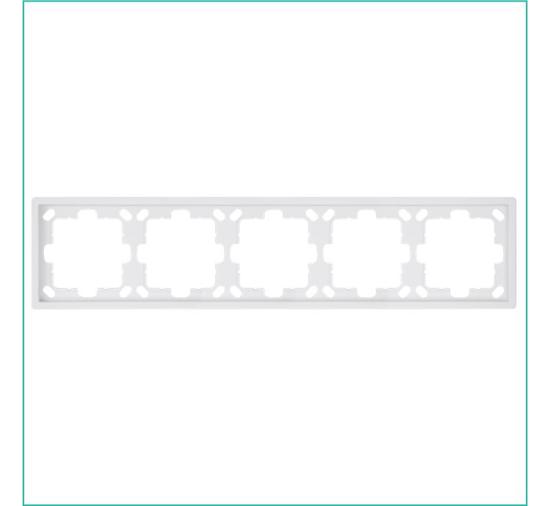 Рамка 5-м СП FD бел. матов. soft touch Jasmart FD1005PWM