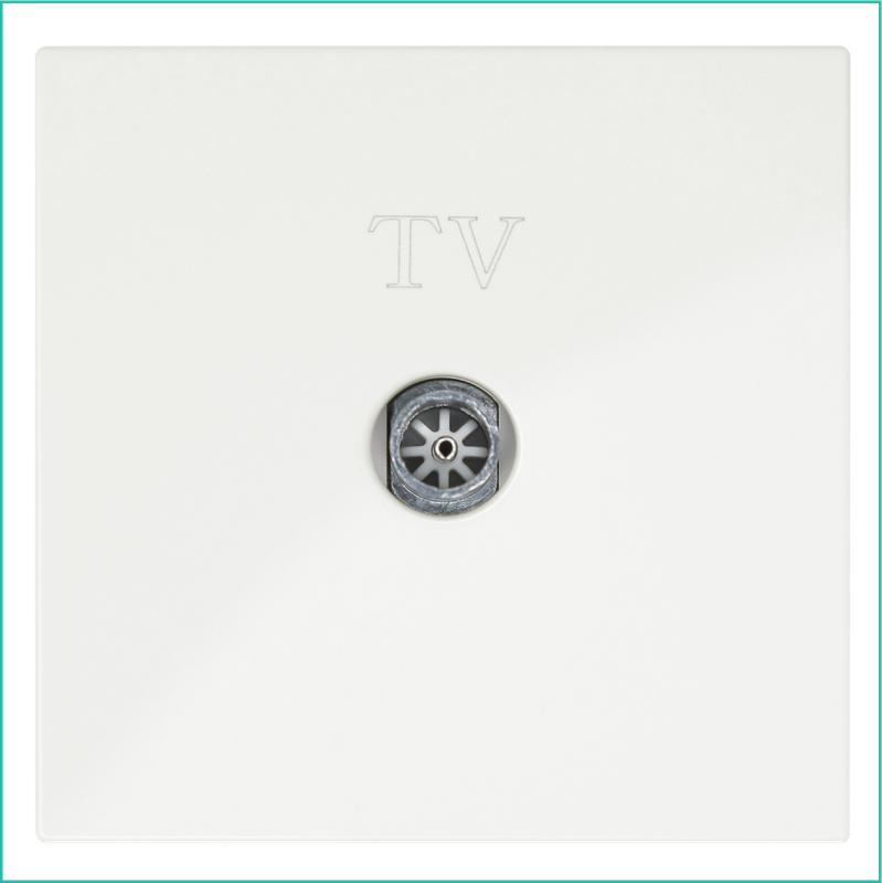 Розетка телевизионная оконечная TV 1-м СП FD Ф9.5мм с накладкой механизм сахара Jasmart FD6001SH