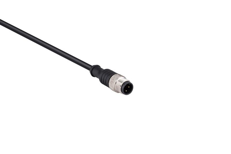 Кабель соединительный 2м со штепселем M12х3 ПВХ IP68 EMAS SKM12F3YXV2