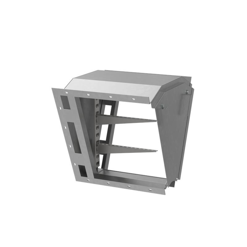 Короб кабельный блочный угловой с поворотом вниз на 45град. 650х650 L685 сталь 2мм ККБ-УН-0.65/0.6 КМ-Профиль LO63211